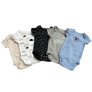 Nb Newborn Baby Bodysuit Cloud Island Carters Onesies Infant Lot Bundle of 5